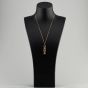 Second Hand Vintage 9ct Yellow Gold Ingot Pendant & 18 Inch Curb Chain 4139840