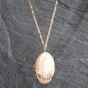 Second Hand 9ct Yellow Gold Locket Pendant & 18 Inch Box Chain 4139939