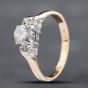 Second Hand 9ct Yellow Gold Brilliant Cut Diamond Shoulder Set Solitaire Ring 414801145