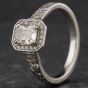 Second Hand Platinum 0.60ct Emerald Cut Diamond Cluster Ring 4148023