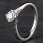 Second Hand Platinum 0.50ct Brilliant Cut Diamond Twist Solitaire Ring 4148046