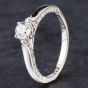 Second Hand 18ct White Gold 0.50ct Brilliant Cut Diamond Forever Solitaire Ring 4148098