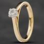 Second Hand 18ct Yellow Gold 0.33ct Brilliant Cut Diamond Solitaire Ring 41481006