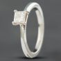 Second Hand Platinum 0.45ct Brilliant Cut Diamond Princess Cut Solitaire Ring 41481030