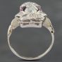 Second Hand Vintage White Gold Ruby & Diamond Art Deco Dress Ring 41481053