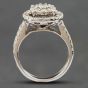 Second Hand White Gold Brilliant Cut Diamond Halo Cluster Ring 41481072