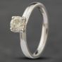 Second Hand Platinum Certificated 0.60ct Brilliant Cut Diamond Four Claw Solitaire Ring 41481152
