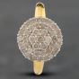 Second Hand 9ct Yellow Gold 1.00ct Brilliant Cut Diamond Circular Cluster Ring 41481216