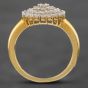 Second Hand 9ct Yellow Gold 1.00ct Brilliant Cut Diamond Circular Cluster Ring 41481216