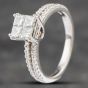 Second Hand 18ct White Gold 0.60ct Princess Cut Diamond Square Four Stone Ring 41481280