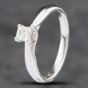 Second Hand 18ct White Gold 0.20ct Princess Cut Diamond Solitaire Ring 41481372
