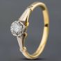 Second Hand 14ct Two Colour Gold Brilliant Cut Diamond Solitaire Ring 41481448
