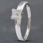 Second Hand 18ct White Gold 0.20ct Princess Cut Diamond Four Stone Ring 41481537