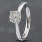 Second Hand 18ct White Gold Brilliant Cut Diamond Round Cluster Ring 41481538