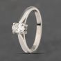 Second Hand 18ct White Gold 0.33ct Oval Cut Diamond Solitaire Ring 41481630