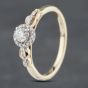 Second Hand 9ct Yellow Gold 0.33ct Brilliant Cut Diamond Halo Cluster Ring 41481645
