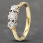 Second Hand Vintage Yellow Gold 0.30ct Brilliant Cut Diamond Three Stone Ring 41481650