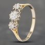 Second Hand Vintage Yellow Gold Diamond Three Stone Ring 41481652