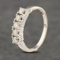 Second Hand 9ct White Gold 0.50ct Brilliant Cut Diamond 5 Stone Half Eternity Ring 41481657