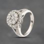 Second Hand 14ct White Gold Brilliant Cut Diamond Round Cluster Ring 41481664