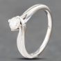 Second Hand 18ct White Gold 0.33ct Brilliant Cut Diamond Twist Solitaire Ring 41481685