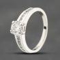 Second Hand Platinum 0.75ct Brilliant Cut Diamond Shoulder Set Solitaire Ring 41481710