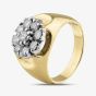 Second Hand 14ct Yellow Gold Brilliant Cut Diamond Cluster Ring 41481737