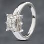 Second Hand Platinum Diamond Cluster Ring 41481745
