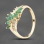 Second Hand 18ct Yellow Gold Emerald & Brilliant Cut Diamond Fancy Ring 41481809