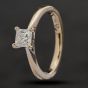 Second Hand 18ct White Gold 0.50ct Princess Cut Diamond Solitaire Ring 4148181