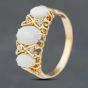 Second Hand Vintage Yellow Gold Opal & Diamond Seven Stone Ring 41481821