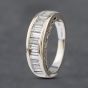 Second Hand 18ct White Gold 1.00ct Baguette Cut Diamond Half Eternity Ring 41481838