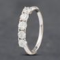 Second Hand 18ct White Gold 0.75ct Brilliant Cut Diamond Five Stone Half Eternity Ring 41481855