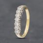 Second Hand 18ct Yellow Gold 0.35ct Brilliant Cut Diamond 7 Stone Half Eternity Ring 41481858