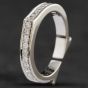 Second Hand Vintage 18ct White Gold Brilliant Cut Diamond Cartier Flat C Half Eternity Ring 4148187