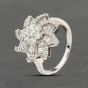 Second Hand 14ct White Gold 1.36ct Diamond Flower Cluster Ring 41481908