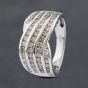 Second Hand 9ct White Gold 1.00ct Brilliant Cut Diamond Twist Four Row Ring 41481920