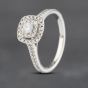 Second Hand 9ct White Gold 0.50ct Brilliant Cut Diamond Cluster Ring 41481970