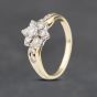 Second Hand 18ct Yellow Gold 0.50ct Brilliant Cut Diamond Cluster Ring 41481973