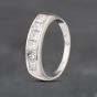 Second Hand 18ct White Gold 0.60ct Princess Cut Diamond Half Eternity Ring 41481981
