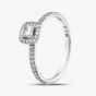 Second Hand 18ct White Gold 0.77ct Cushion Cut Diamond Halo Ring 41481991