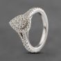 Second Hand 18ct White Gold 0.45ct Brilliant Cut Diamond Vera Wang Pear Shaped Cluster Ring 41481994