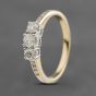 Second Hand 14ct Yellow Gold 0.50ct Diamond Three Stone Ring 41482008
