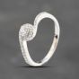Second Hand 18ct White Gold 0.33ct Brilliant Cut Diamond Twist Shoulder Set Solitaire Ring 41482017
