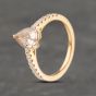 Second Hand 18ct Rose Gold Morganite & 0.28ct Diamond Tivon Pear Shape Dress Ring 41482027