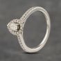 Second Hand Platinum Certificated 0.39ct Pear Cut Diamond Halo Cluster Ring 41482030