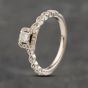 Second Hand 14ct White Gold 0.41ct Princess Cut Diamond Halo Cluster Ring 41482035