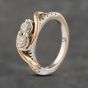 Second Hand 14ct Two Colour Gold 0.75ct Brilliant Cut Diamond Two Stone Ring 41482041