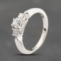 Second Hand 14ct White Gold 0.50ct Brilliant Cut Diamond Three Stone Ring 41482042