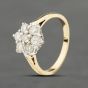 Second Hand 18ct Yellow Gold 0.75ct Brilliant Cut Diamond Cluster Ring 41482044
